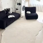 Modern Irregular Geometric Rug: Soft, Washable Living Room Style photo review