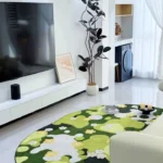 Soft Minimalist Geometric Rug - Modern Polyester Comfort photo review