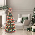 Foldable PVC Christmas Tree with Ribbons for Festive Decor - Image 3