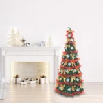 Foldable PVC Christmas Tree with Ribbons for Festive Decor - Image 4