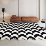 Custom Modern Striped Rug: Plush, Washable, & Chic Home Style! - Image 3