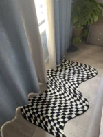 Unique Plaid Irregular Rug: Soft, Anti-Slip, Custom Style! - Image 4