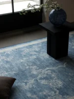 Chinese Retro Living Room Large Area Carpet Ethnic Style Bedroom Carpet Blue Floral Home Rug Soft Non-slip Machine Washable Rugs - Image 3