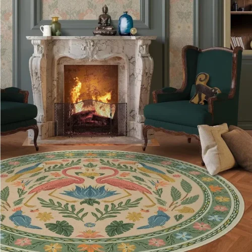 Cartoon Anti-Slip Polyester Rug for Home & Outdoor Use