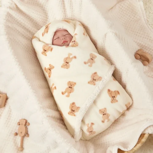 Cozy Baby Bear Blanket - Soft Animal Print Comfort for All