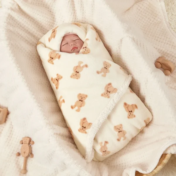 Cozy Baby Bear Blanket - Soft Animal Print Comfort for All