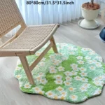 Anti-Slip Flower Irregular Tufted Carpets for Living Room Soft Fluffy Tufted Doormat Sofa Area Rugs Foot Pad - Image 4