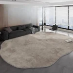 Irregular Shapes Carpets for Living Room Fluffy Soft Lounge Floor Mat HomeThick Plush Rug Large Area Bedroom Decor Grey Carpet - Image 2