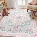 Living Room Carpet Bedroom Bedside Sofa Floor Mat Washable Bow Area Mats Big Area Carpets Floral Style Home Decoration Rug - Image 2