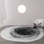 Chic French Style Irregular Geometric Rug - Easy Wash Living Room