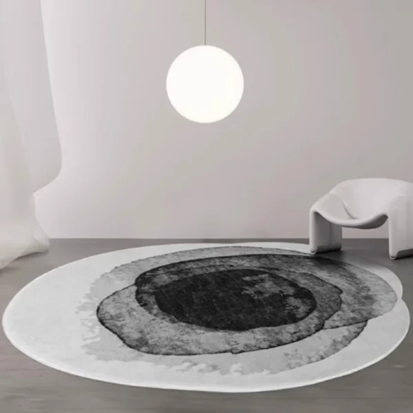 Chic French Style Irregular Geometric Rug - Easy Wash Living Room