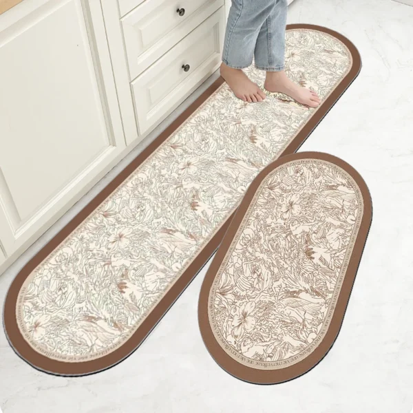 American Style Kitchen Floor Mat Non-slip Washable Household Long Rugs Water-absorbing Oil-absorbing Pad Premium Kitchen Carpet