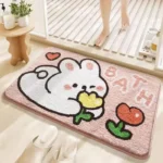 VIKAMA Flannel Absorbent Bathroom Rug Bathroom Entrance Door, Hallway, Entrance Door, Luxury Carpet, Home Decoration - Image 3