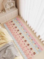 VIKAMA Bedroom Bedside Rugs Pink Blue Bath Mats Indoor Outdoor Soft Hallway Runner Area Rug for Living Room Home Decoration - Image 3