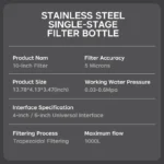 10 Inch Pre Filter 304 Stainless Steel 3/4" High Flow Whole House Household Water Purifier Filtration System - Image 6