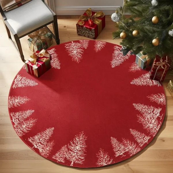 Vibrant Anti-Slip Round Carpet for Home & Travel Comfort