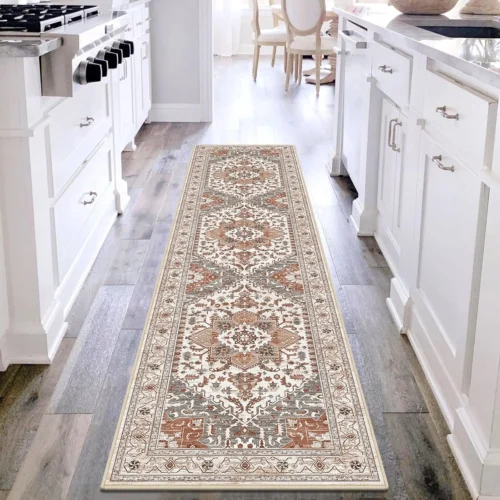 VIKAMA Anti-Slip Polyester Area Rug for Cozy Interiors