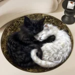 Stylish Round Anti-Slip Carpet for Home & Travel Use