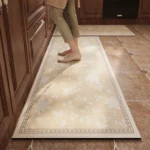 Vinyl Carpet for Kitchen Floor Mat Pvc Leather Waterproof Oil-proof Long Rug Plant Flower Home Decoration Non-slip Foot Mats