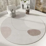 Custom Wabi-Sabi Round Rug: Soft, Washable & Modern Chic! - Image 5