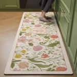 Kitchen Floor Mat Leather Pvc Carpet Waterproof Oil-proof Foot Mats Home Decoration Flower Floral Rug Кухонный Ковер 주방바닥매트 - Image 3