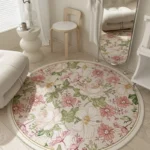 Round Carpet Living Room Decoration Study Chair Floor Mat Home Decor Flower Rug Bedroom Non-slip Area Rugs Ковер Круглый