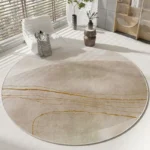 Custom Wabi-Sabi Round Rug: Soft, Washable & Modern Chic! - Image 3