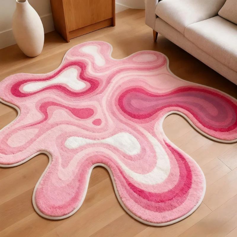 Kf-S119Ebdf3Cd0B4Aad8B26Efbfa24F635Ey Elevate Your Space: Modern Geometric Irregular Area Rug - Image 1