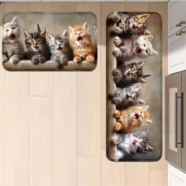 Vikama Anti-Slip Polyester Animal Mat for Home & Kitchen