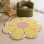 Nordic Style Living Room Decoration Plush Carpet Fluffy Soft Flower Shape Rug Simple Rugs for Bedroom Washable Bedside Floor Mat - Image 4