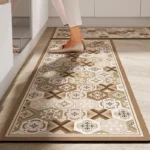 Kitchen Carpet Anti-slip Oil-proof Dirt-resistant Rug PVC Leather Waterproof Floor Mats Long Size Flower Home Decoration Mat 양탄자 - Image 3