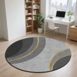 Modern Round Rug: Plush Comfort, Anti-Slip & Easy Care! - Image 4