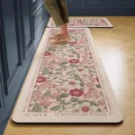 Carpet for Kitchen Floor Mat Pvc Leather Waterproof Non-slip Foot Mats Oil-proof Long Rug Spring Flower Home Decoration Rugs - Image 2