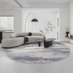 Define Your Space: Modern Geometric Round Rug – Easy Care Luxury!