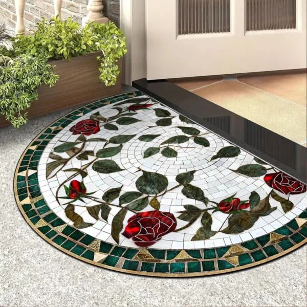 Customizable Floral Entrance Mat - Water-Resistant & Non-Slip