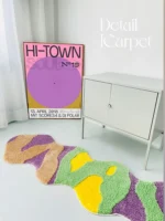 Modern Geometric Acrylic Runner: Soft, Washable, Non-Slip Mat - Image 3