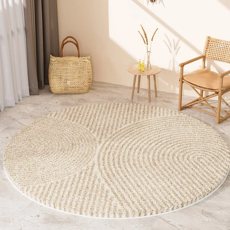 Kf-S17C1948508Ec41Dcab1C332E6D7507B6Y Wabi Sabi Round Rug: Non-Slip, Washable Geometric Floor Art! - Image 1