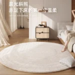 Custom Round Striped Carpet – Plush, Washable, Any Room Appeal - Image 4