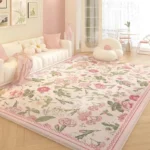 Living Room Carpet Pink Flower Rug Big Size Home Decoration Floor Mat Soft Plush Room Decor Large Area Rugs Shaggy Bedroom - Image 3