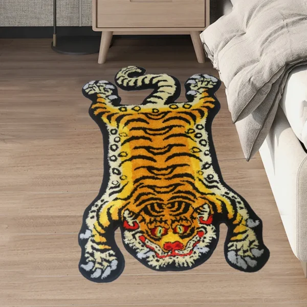 Customizable Anti-Slip Animal Print Area Rug for Home & Travel