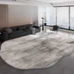 Irregular Shapes Carpets for Living Room Fluffy Soft Lounge Floor Mat HomeThick Plush Rug Large Area Bedroom Decor Grey Carpet