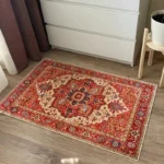 VIKAMA Vintage Light Luxury Bohemian Entry Living Room Decorative Rugs Crystal Pile Rugs Home Decor Bedroom Non-Slip Floor Mats