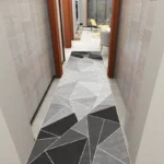 Elevate Your Hallway: Modern Geometric Washable Runner Rug - Image 4
