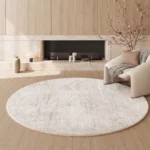 Custom Round Striped Carpet – Plush, Washable, Any Room Appeal - Image 3