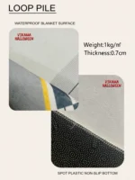 VIKAMA Scandinavian Light Luxury Upgraded Material Living Room Bedroom Kitchen Bathroom Thickened Stain-resistant Carpet Mat Rug - Image 5