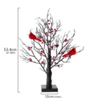 Vintage LED Cardinal Birch Tree Light for Festive Decor - Image 6