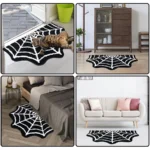 Gothic Spider Web Bath Mat - Non-Slip & Machine Washable - Image 3