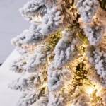 Snow-Frosted Christmas Tree Decor with LED Lights for Festive Cheer - Image 4