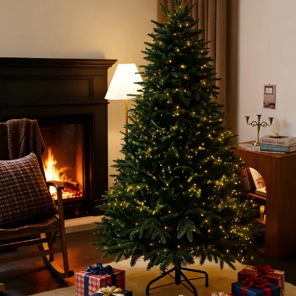 Lifelike Pre-lit Christmas Tree with LED Lights - Multiple Sizes