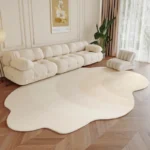 Modern Striped Polyester Rug - Easy Clean Custom Living Room